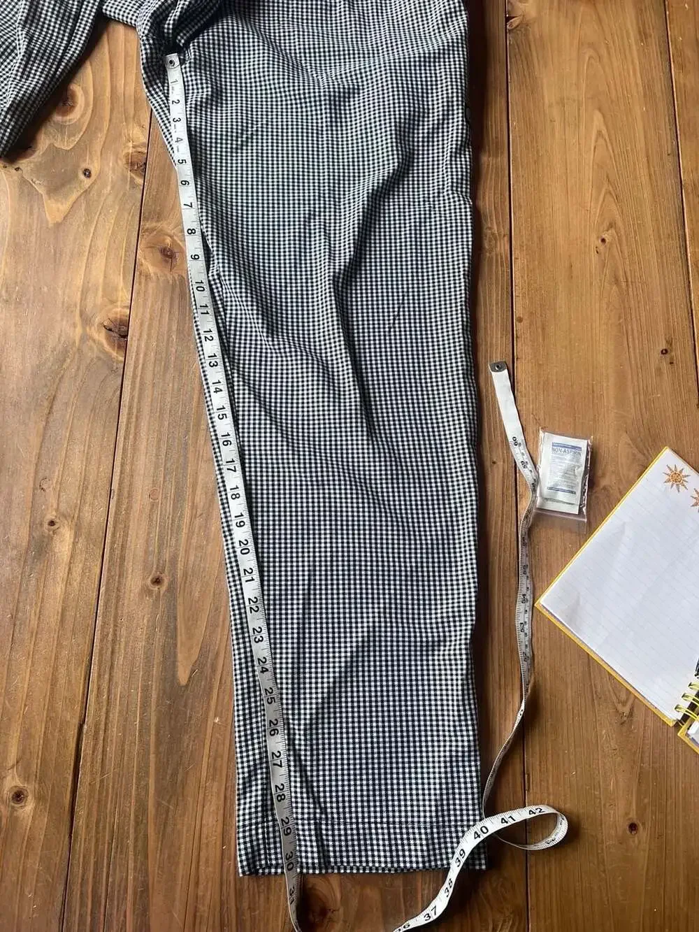 Chef Works Black and White Gingham Chef Pants Size M